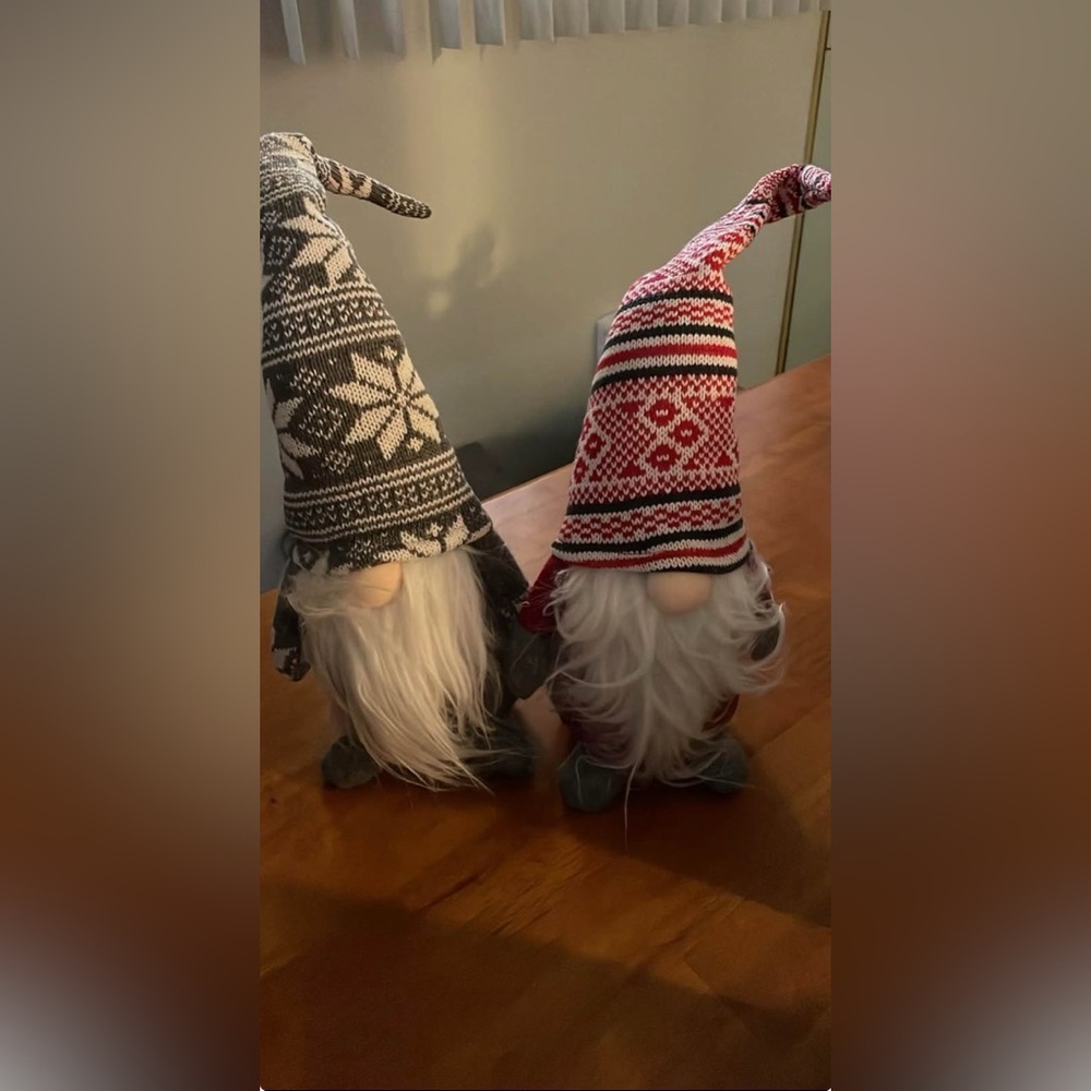 Festive Gnome Decor with Knit Hats